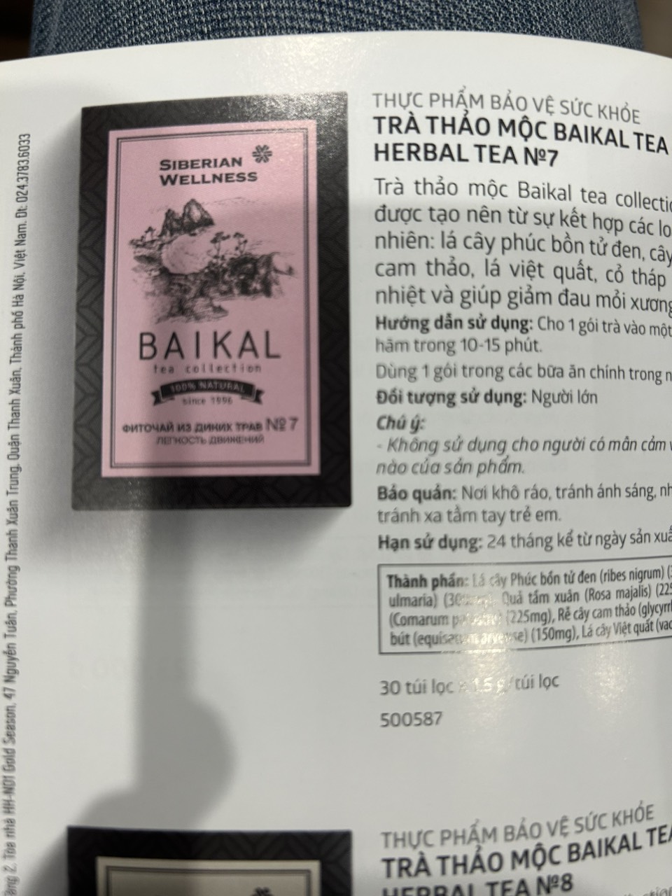 [Trà N7]- Siberian Wellness- Trà thảo mộc giúp giảm đau mỏi xương khớp Baikal tea collection. Herbal tea №7