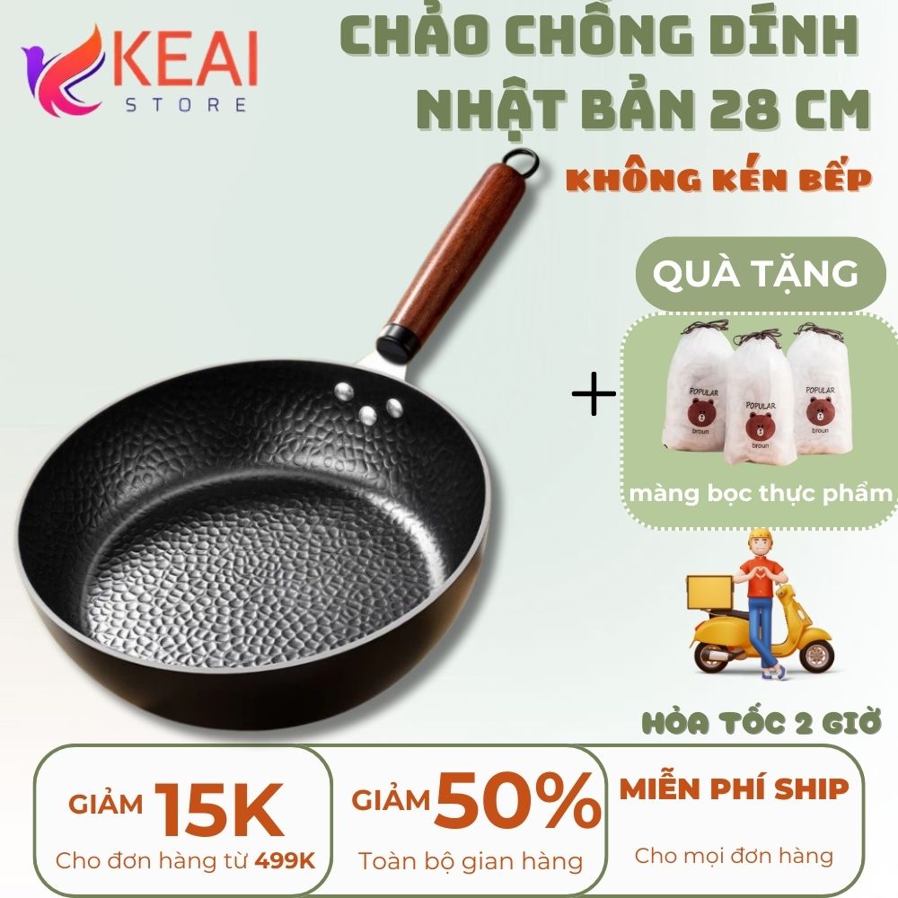 Chảo Chống Dính Nhật Bản Cao Cấp Sâu Lòng Siêu Bền Size 28cm Chảo Chống Dính Sử Dụng Mọi Loại Bếp Ta