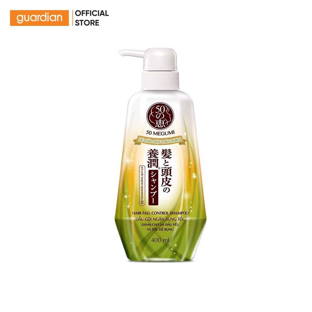 Dầu Gội Giúp Giảm Rụng Tóc Hair Fall Control Shampoo 50 Megumi 400ml