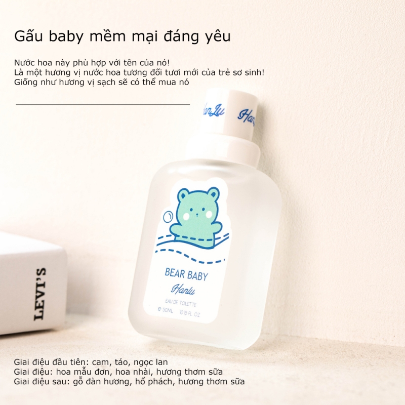 Nước Hoa Xịt Thơm BEAR BABY trẻ em 50ml cho bé có làn da nhạy cảm tránh muỗi đốt-NIEVE