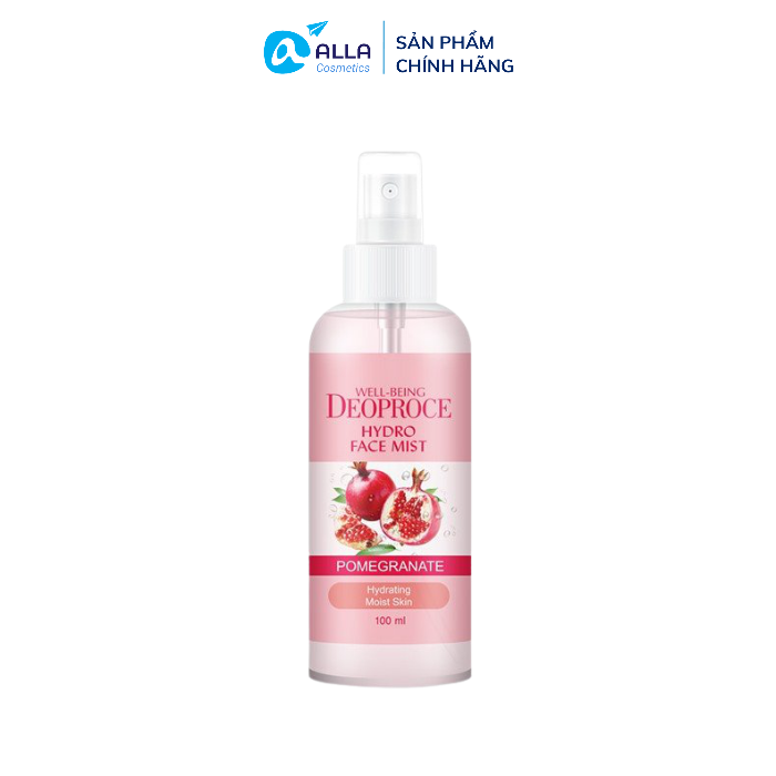 [Hcm]Xịt Khoáng Ngăn Ngừa Lão Hóa Xỉn Màu Da Deoproce Well - Being Hydro Face Mist Pomegranate 100Ml