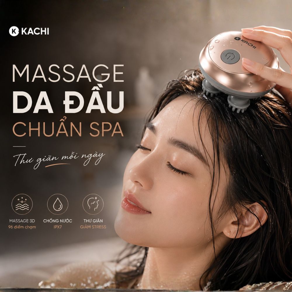 Máy Massage Đầu Không Dây Kachi MK399 – Giải Pháp Thư Giãn Hiệu Quả Cho Người Bận Rộn