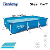 Bể bơi cao cấp Bestway 56404 di động khung kim loại 3m*2m*0.66m tiêu chuẩn Châu ÂU hàng chính hãng cho bé tập bơi tại nhà giải nhiệt mùa hè giữa mùa dịch covid chất lượng bền bỉ (0405)