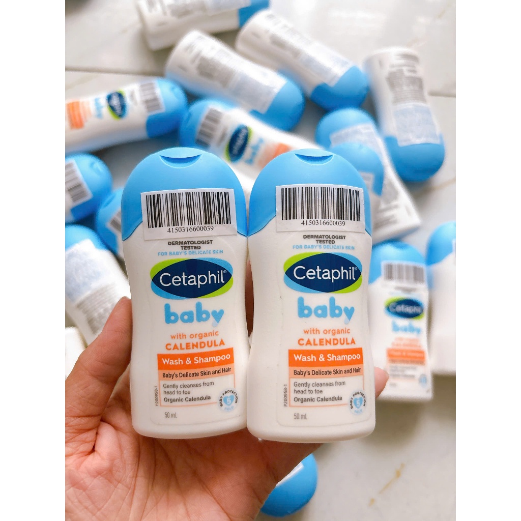 Sữa tắm gội dịu lành cho bé Cetaphil Baby Wash & Shampoo with Organic Calendula 50ml