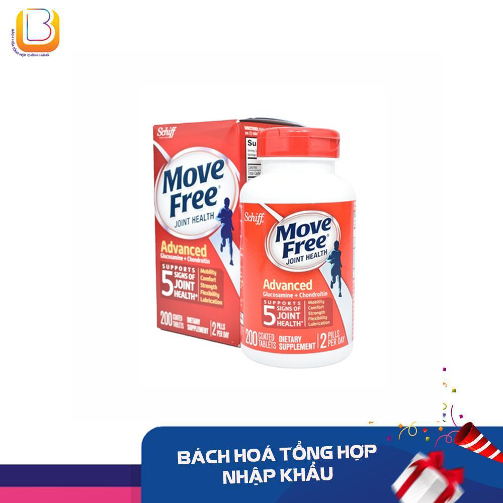 [HCM]VIÊN UỐNG BỔ XƯƠNG KHỚP SCHIFF MOVE FREE ADVANCED MỸ (200 VIÊN) - Date 11.2023