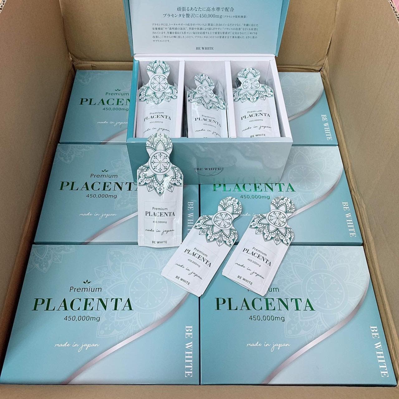 30 gói [chính hãng mẫu mới] nhau thai ngựa đua tổ Yến PREMIUM PLACENTA 450000mg JAPAN
