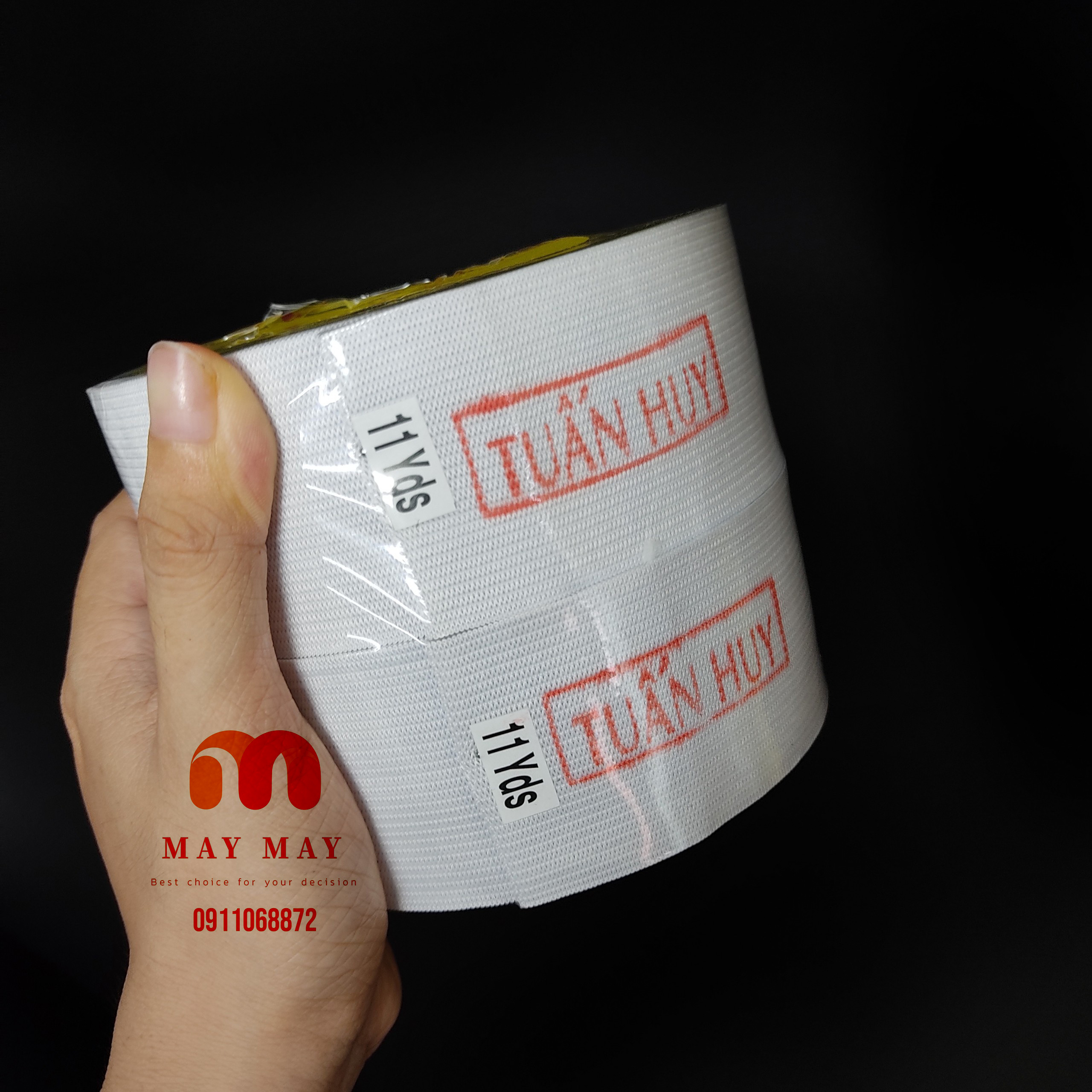 Thun cuộn 10m hiệu Tuấn Huy bán theo cuộn có nhiều size - Thun Tuấn Huy