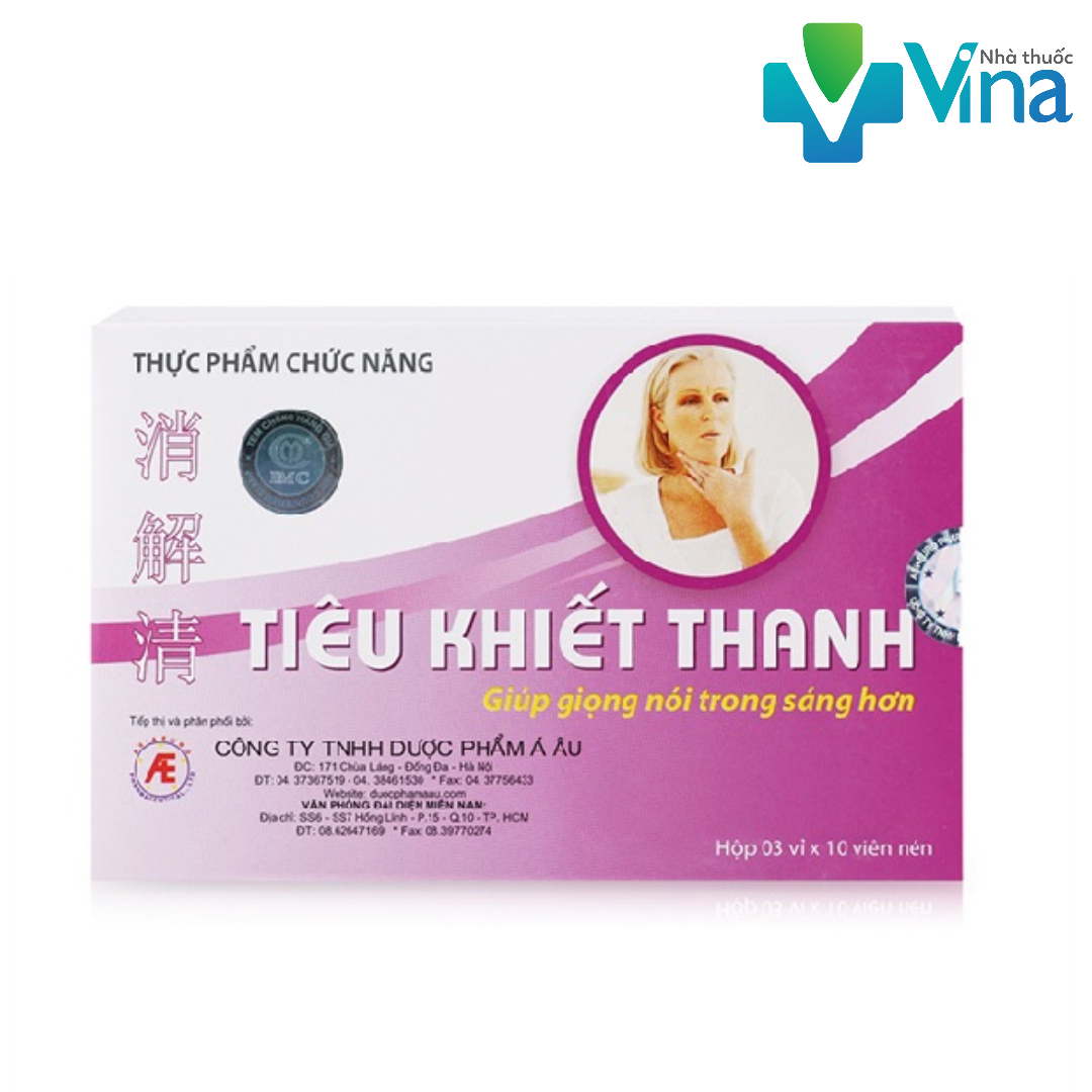 [HCM]Thực phẩm bảo vệ sức khỏe TIÊU KHIẾT THANH hộp 30 viên giúp giọng nói trong sáng hơn cải thiện khản và viên thanh quản