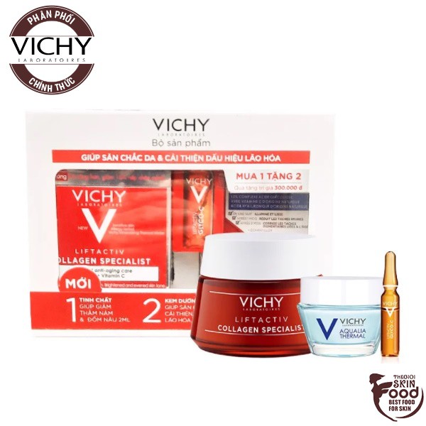 [3 Items] Bộ Sản Phẩm Dưỡng Da Săn Chắc Và Cải Thiện Dấu Hiệu Lão Hóa Vichy