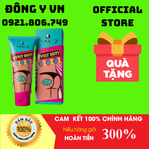 [Hcm]Kem Nakiz Lively Butt [Tặng Kèm Mặt Nạ Dưỡng Trắng Da] Trị Thâm / Mụn Vùng Mông/ Bẹn/ Nách/ Cổ/ Lưng/ Khủy Tay/ Đầu Gối - Hỗi Trợ Rạn Da Bụng/ Đùi/ Mông - Đông Y Vn - Yy2