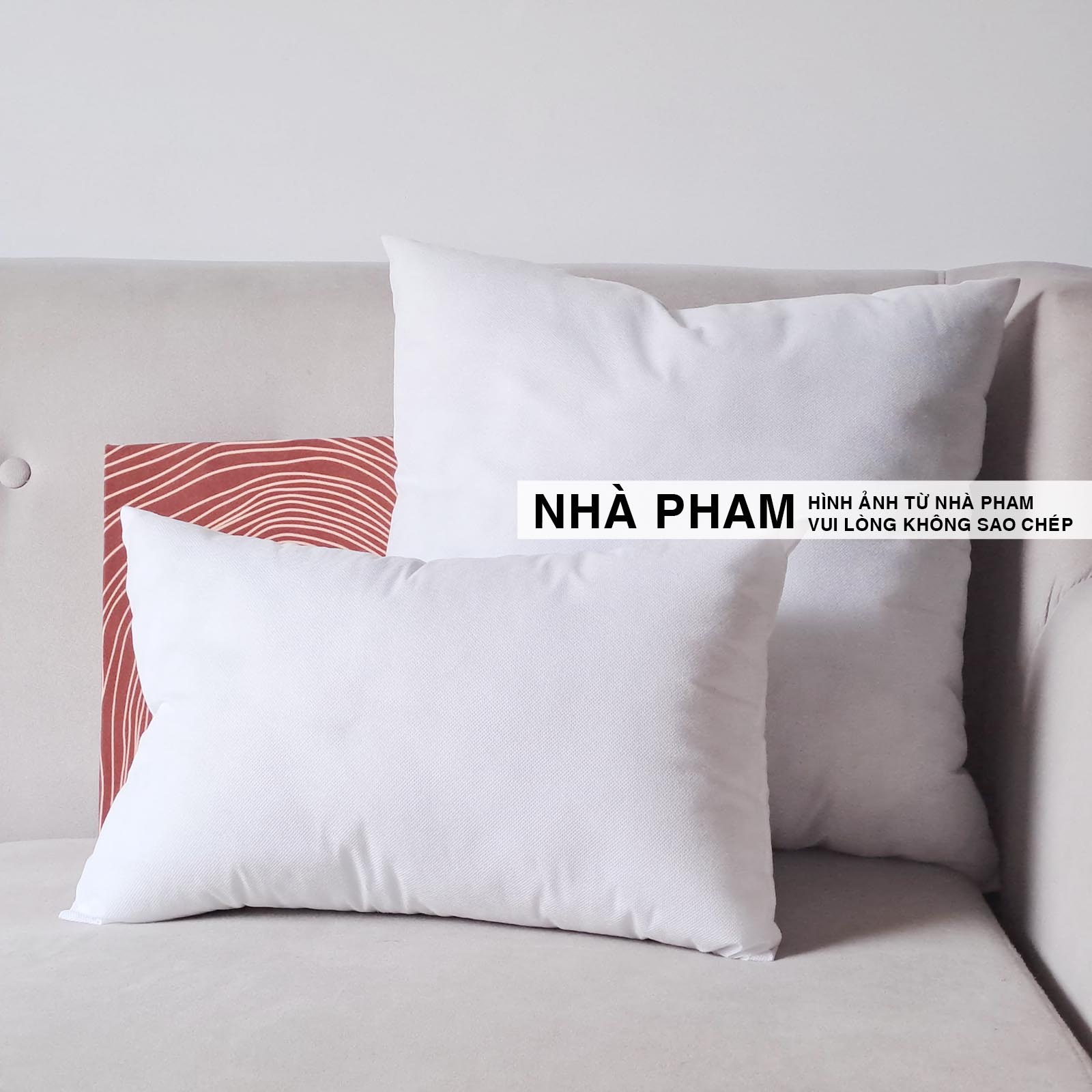 Gối Sofa Trang Trí VELVET PHAM Vải Nhung (45x45cm) và (30x50cm)