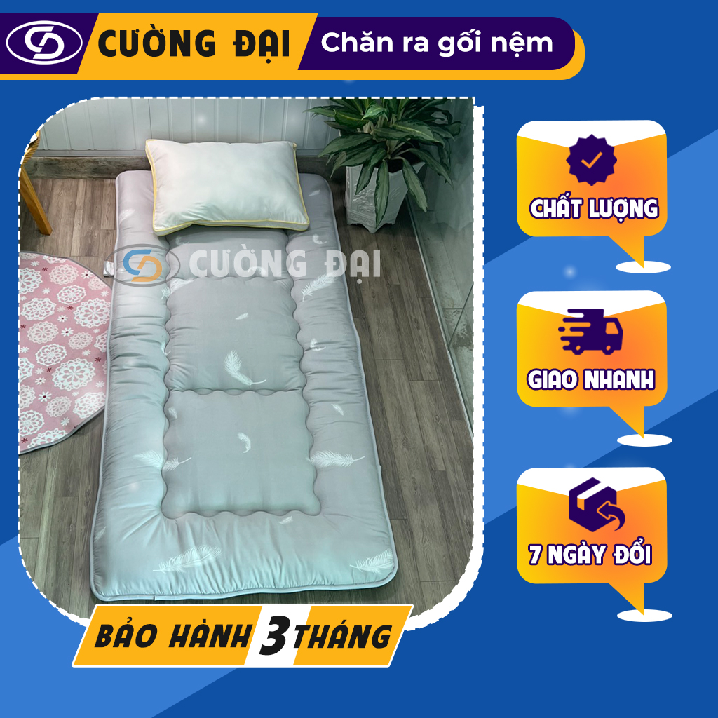 Topper Nệm bông xuất nhật TAKARA 1m1m2 1m4 1m6 1m8 dài 2m/ Nệm trải sàn Nệm gấp 3 giá rẻ