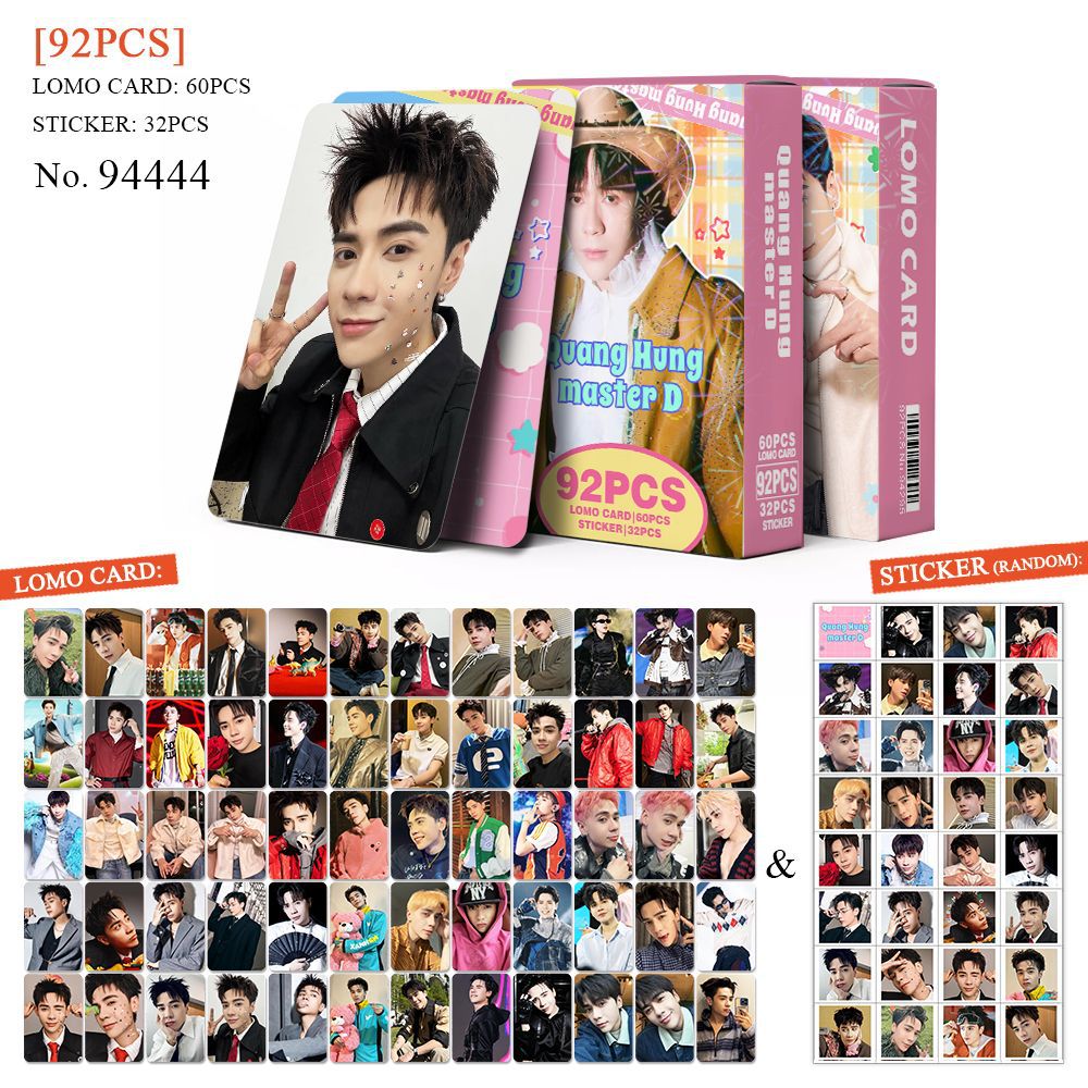 Set 60 lomo card và 32 sticker Quang Hùng MasterD 2026