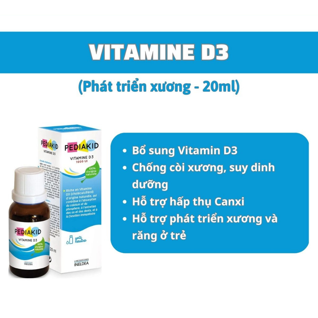[Date 2025] Siro Pediakid Ăn Ngon Ngủ Ngon Dễ Uống 22 Vitamin Tăng Đề Kháng Vitamin D3 Pháp 125ML - Wincy Mart