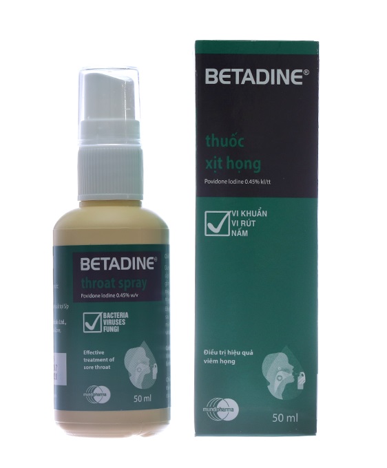 Xịt Họng Betadine Throat Spray Throatspray Chai 50Ml