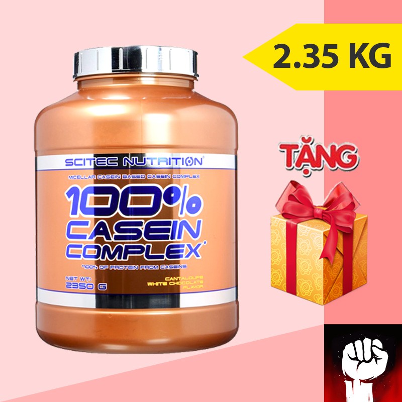 [Hcm]Scitec Casein Complex Sữa Tăng Cơ Nuôi Cơ Ban Đêm 2Kg35 78 Lần Dùng Tặng Bình Shaker + 2 Protein Bar