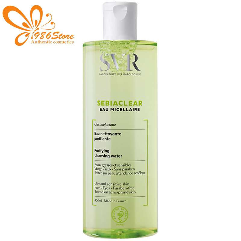 [Chai Lớn 400Ml] Nước Tẩy Trang Giúp Loại Bỏ Dầu Cho Da Svr Micellar 400Ml - Pháp