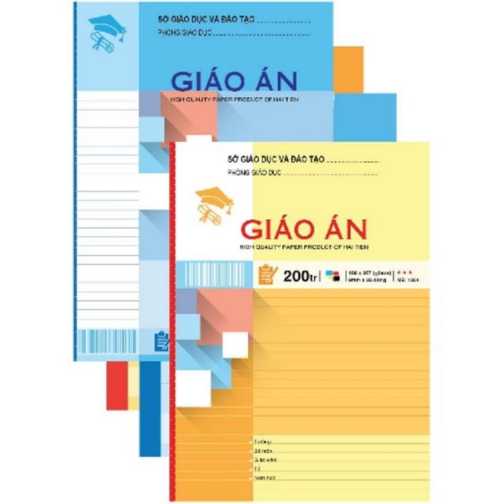 COMBO 5 VỞ GIÁO ÁN KẺ NGANG HẢI TIẾN 200 TRANG 300TRANG