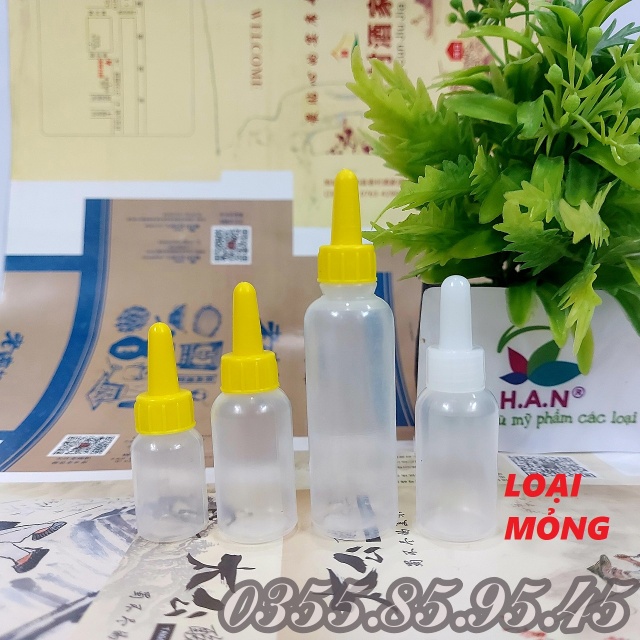 50 - 100  Vỏ lọ nhựa nhỏ mắt 5ml / 10ml / 20ml loại lọ MỎNG- Chai chiết mỹ phẩm mực vỏ chai nhựa đựn