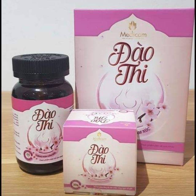 Combo Đào Thi [ 1 Hộp Uống + Xà Phòng Matxa Ngực Của Thái Milky Soap ] + Tặng Kèm Thước Đo + Mặt Nạ Rwine Beauty ( Cam Kết Chính Hãng )