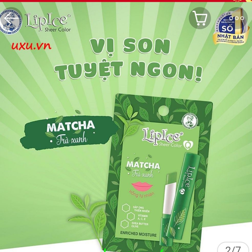 [Hcm]Son Dưỡng Môi Có Màu Lipice Trà Xanh Matcha