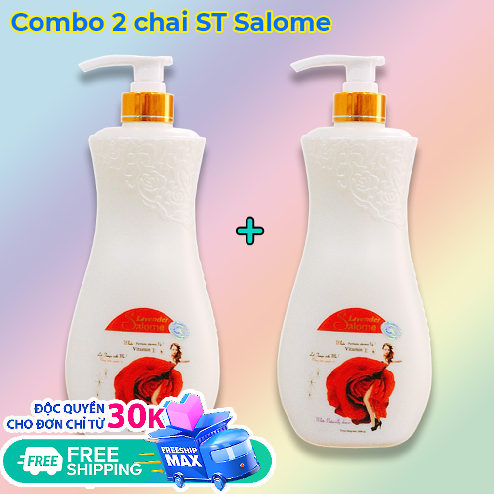 (Date :10/2023) [ Thơm Nồng Nàn - Quyến Rũ ] Combo 02 Chai X 1000Ml Sữa Tắm Hoa Hồng Tươi Kèm Bổ Xung Vitamin E Xuất Pháp.