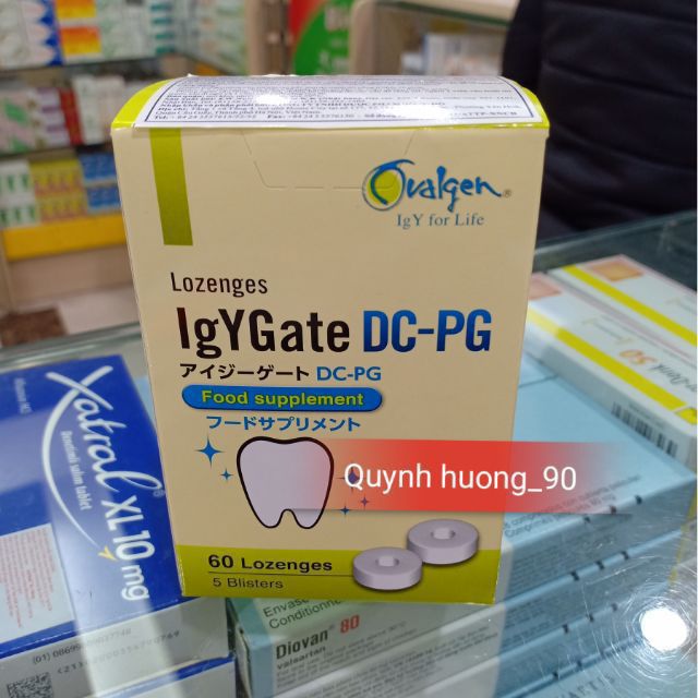 Viên ngậm IgYGate DC-PG hộp 60 viên chống sâu răng