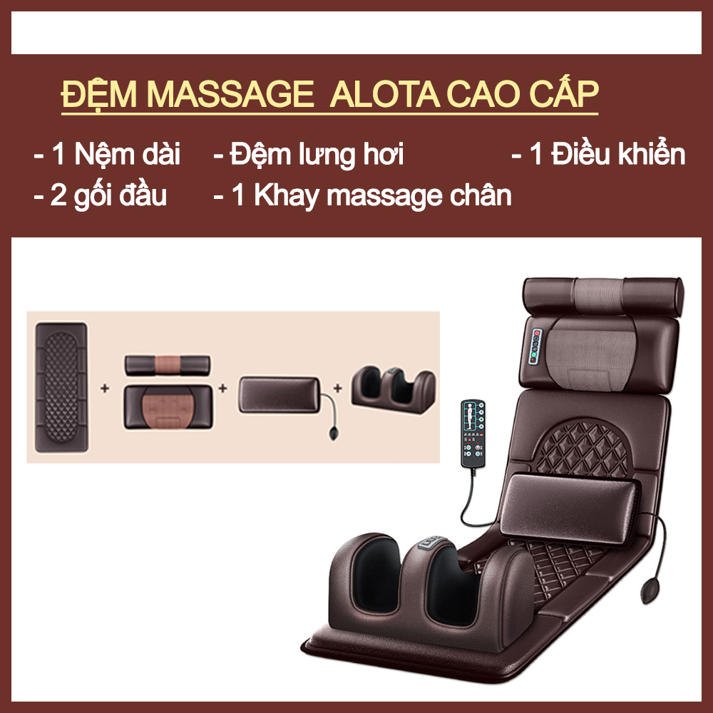 Nệm massage toàn thân ALOTA N23 10 điểm rung massage đệm massage toàn thân tích hợp công nghệ tiên t