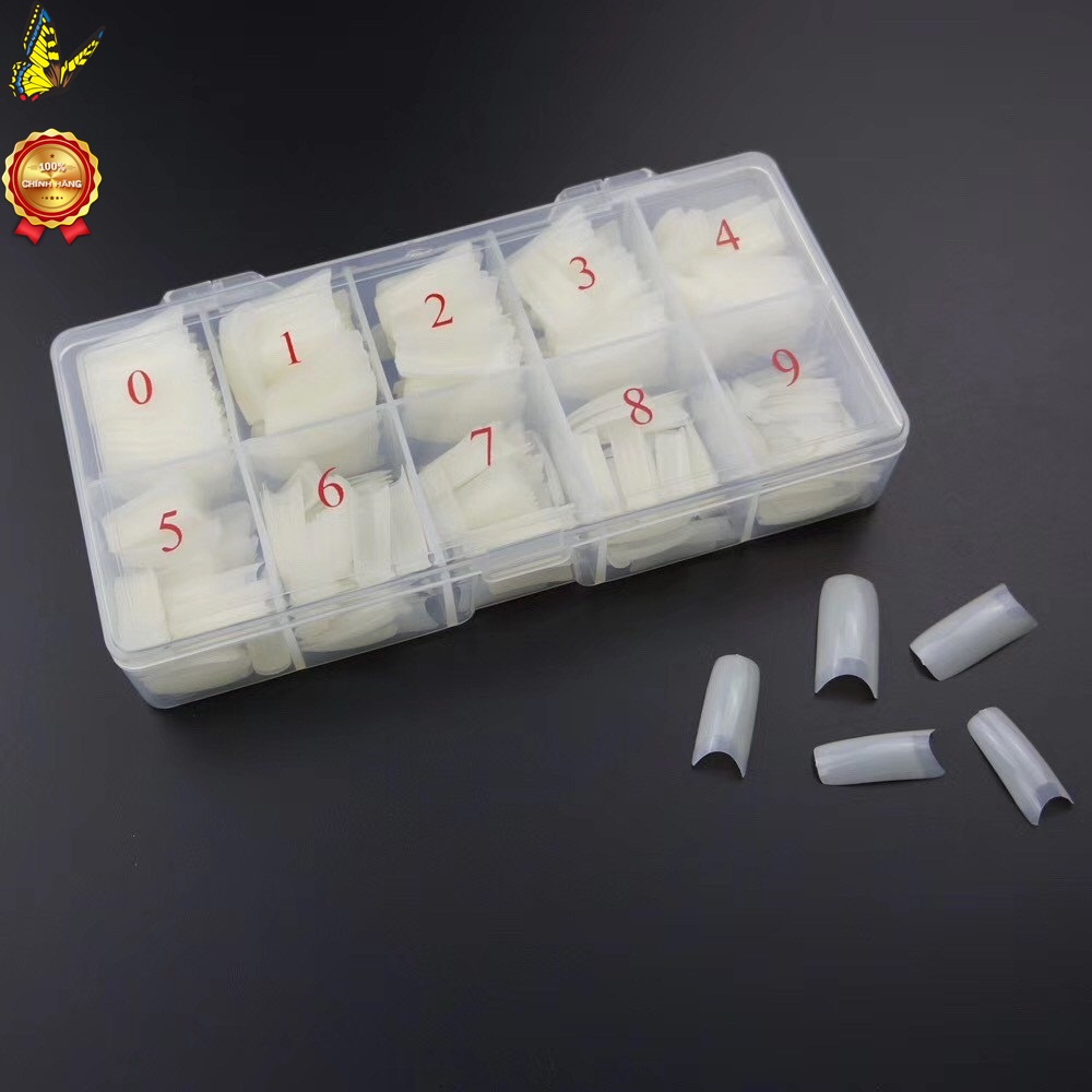Móng úp móng nối tay hộp 500 móng tặng keo dán mxbon