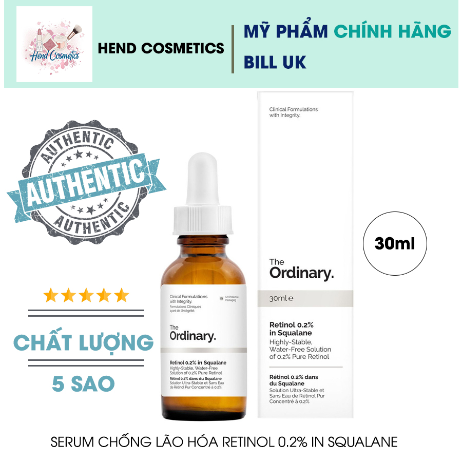 [Hàng Anh Quốc] Tinh Chất Chống Lão Hóa The Ordinary Retinol 02% In Squalane