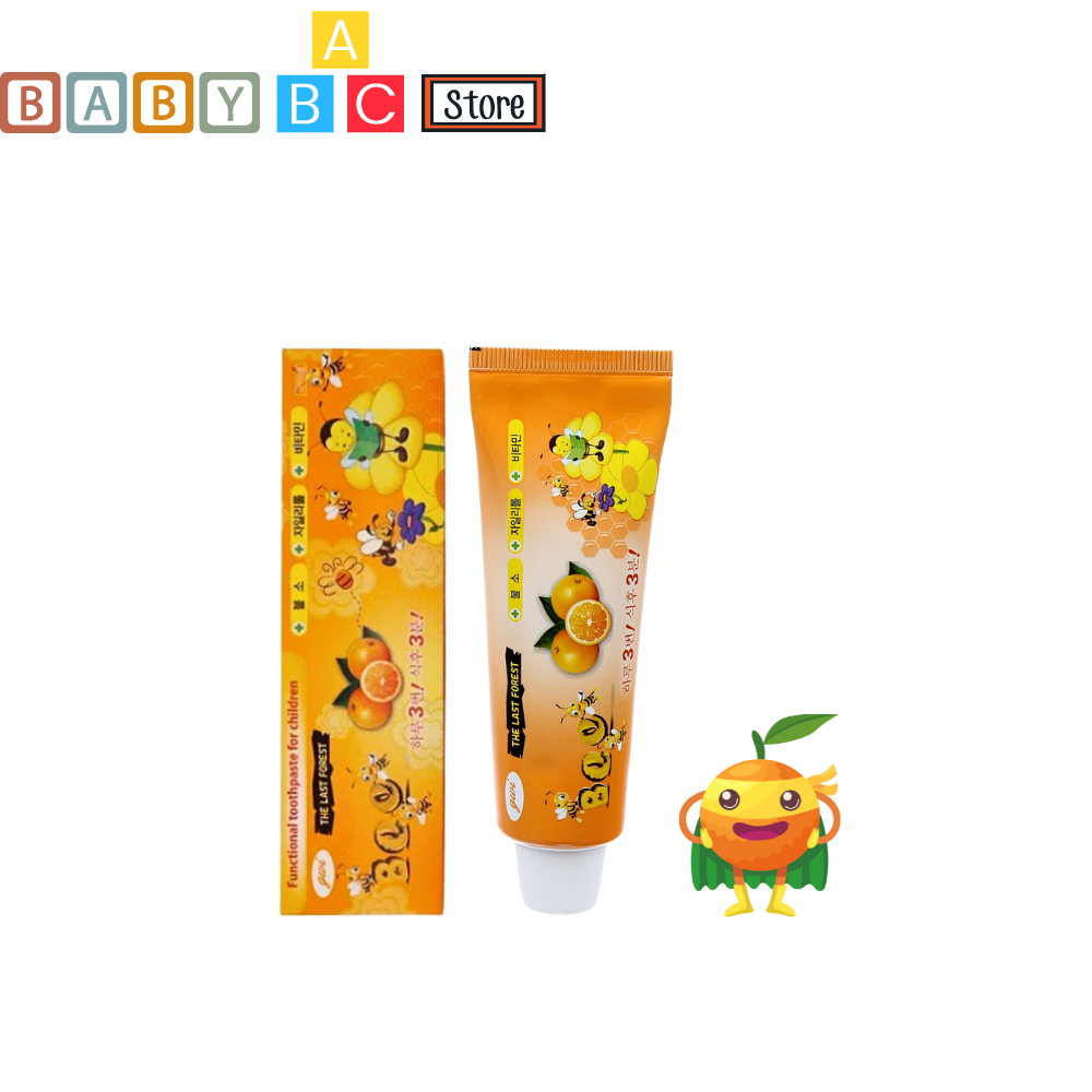 Kem Đánh Răng Cho Trẻ Em BEE Hàn Quốc Kem Đánh Răng Cho Bé Hương Cam Dâu Nho Trọng Lượng 90g