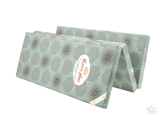Nệm Bông Ép KOREA 1m2 x 2m x 5cm Gấp 3 Cao Cấp (giao màu ngãu nhiên)