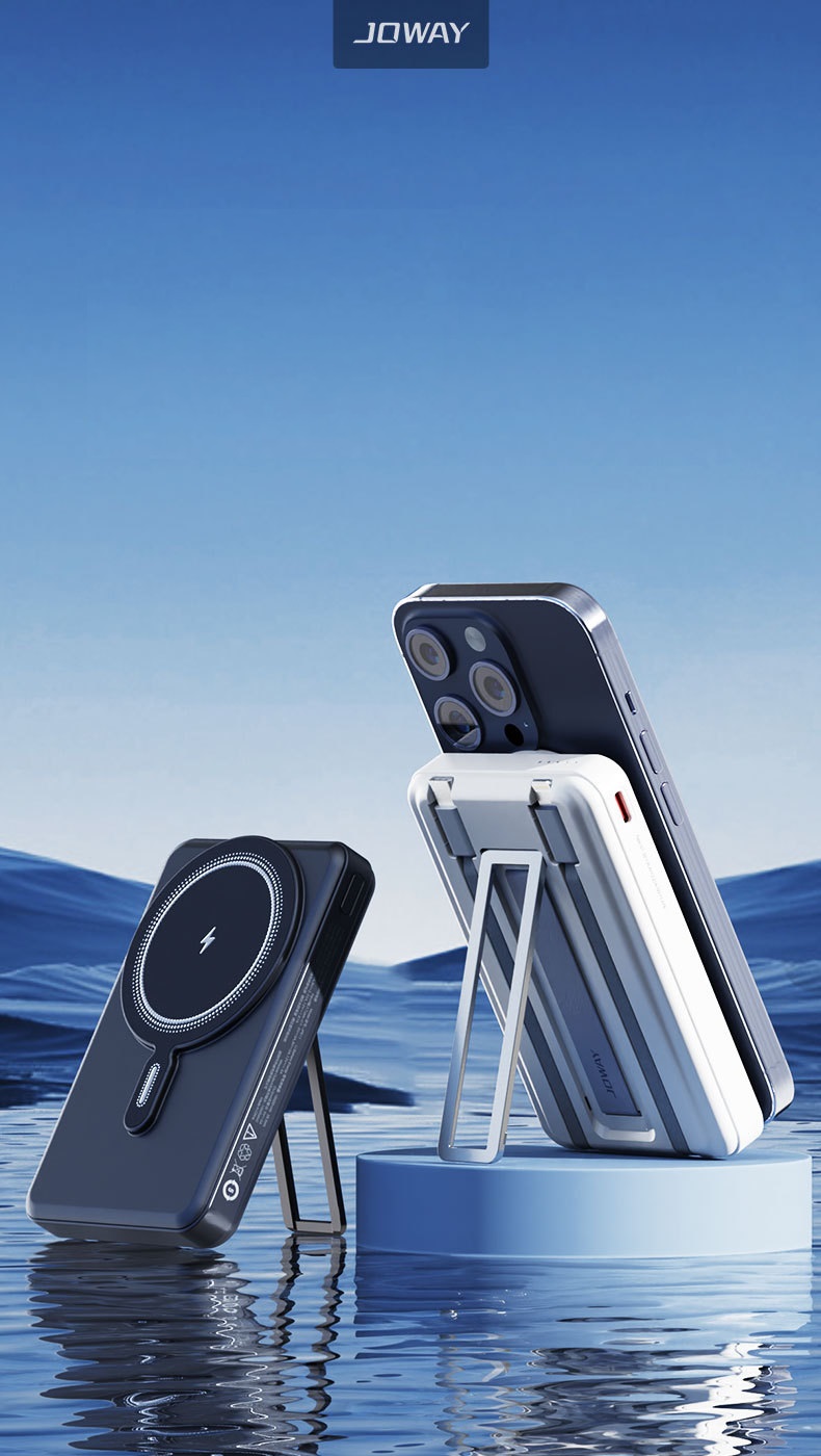 Pin sạc dự phòng sạc nhanh không dây từ tính kèm cáp sạc chân Type C/IPhone dung lượng 10000mAh Jowa