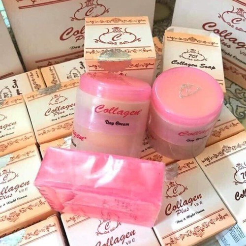 [HCM][TẶNG FREE 20K SHIP + QUÀ TẶNG]Bộ Kem Collagen Plus Vit E Malaysia Chuyên Nám Mụn Tàn Nhang Trắng Da (Bộ Kem Ngày Đêm và Xà Phòng) - Malaysia Chuẩn