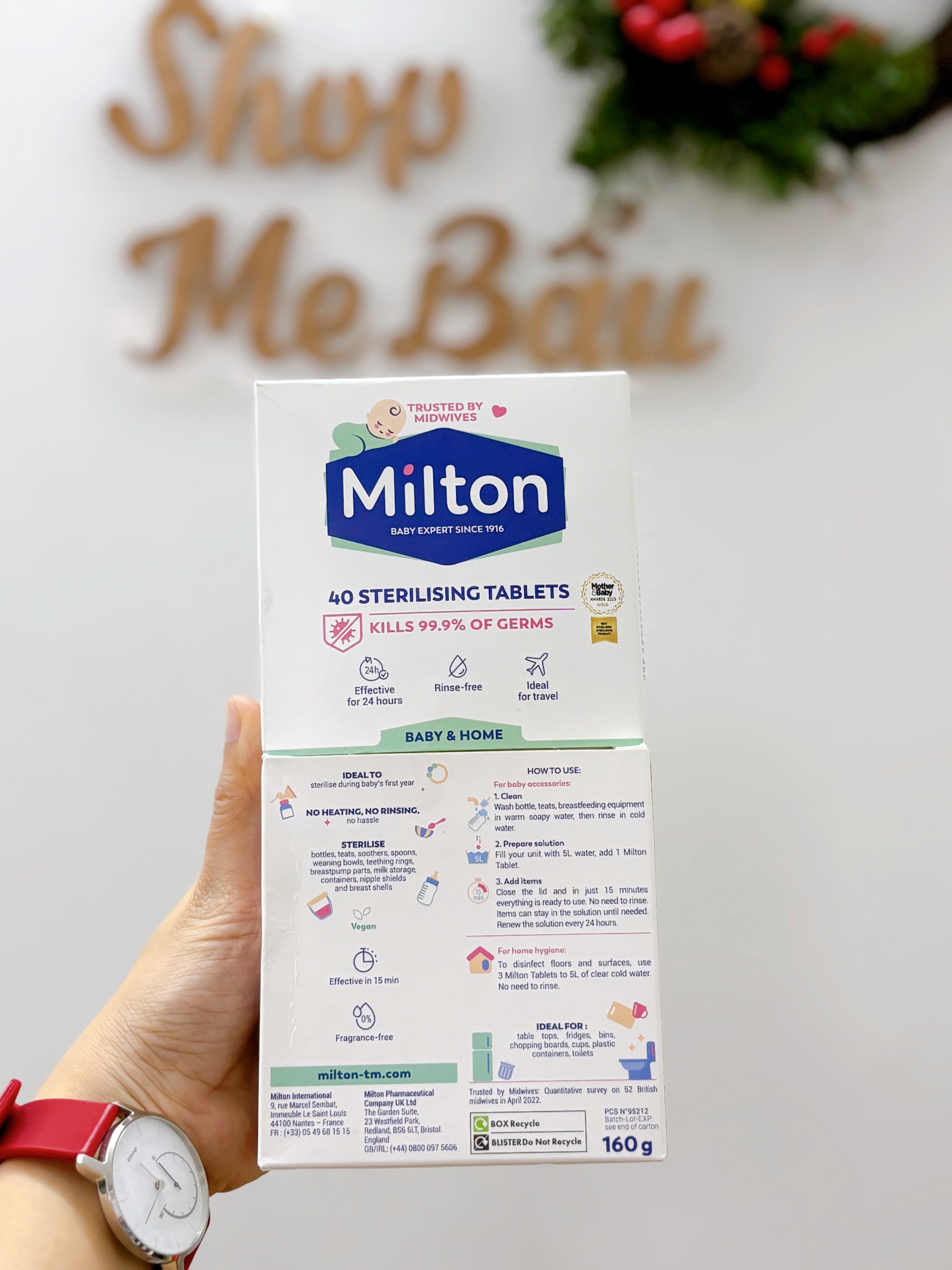 4O viên sủi tiệt trùng bình sữa đồ dùng cho bé Milton 40 Sterilising Tablets