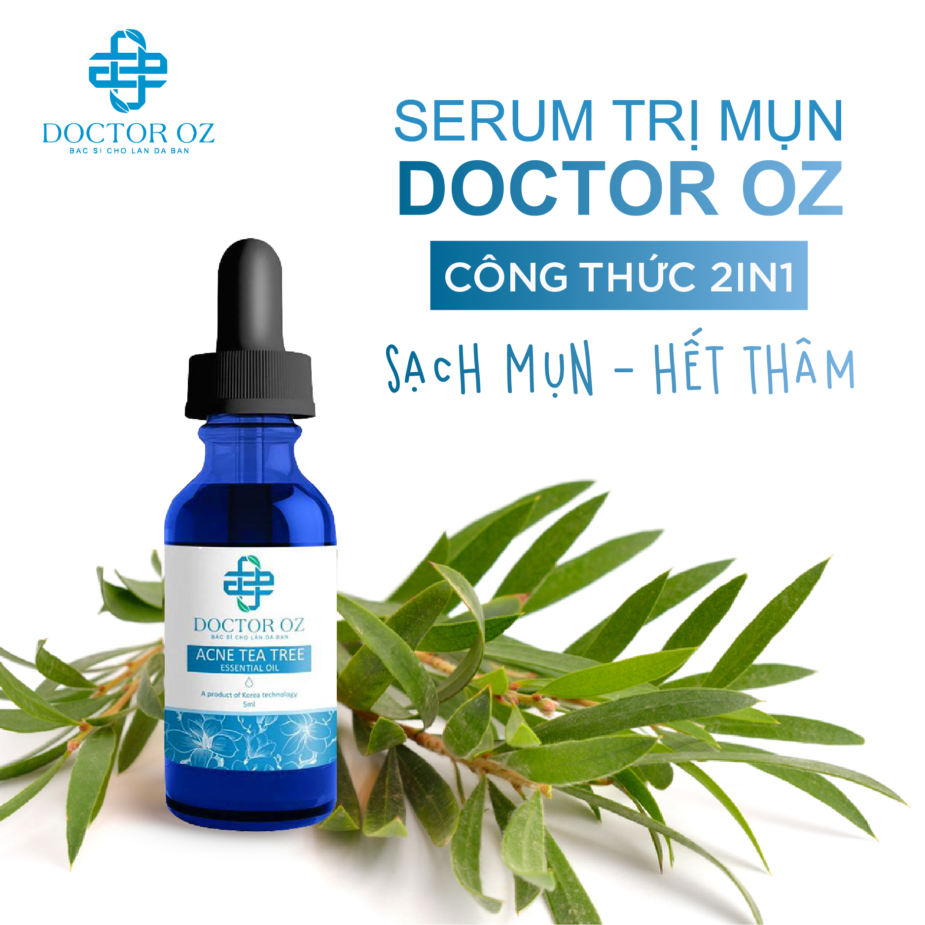 [Hcm]Serum Ngăn Ngừa Mụn Chiết Xuất Từ Tràm Doctor Oz ( 5Ml) - Serum Mụn Xóa Thâm Se Khít Lổ Chân Lông - Được Chứng Nhận Hiệu Quả Của Bộ Y Tế