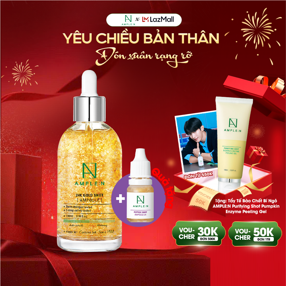 Tinh Chất Vàng Tăng Đàn Hồi Chống Lão Hóa AMPLE:N 24K Gold Shot Ampoule 100ML