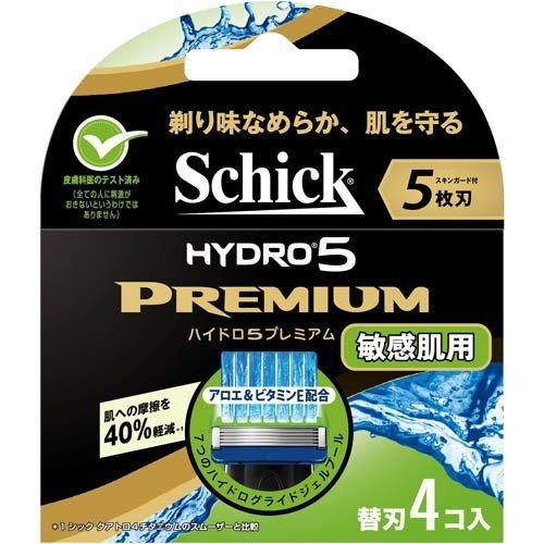 Vỉ 4 lưỡi dao cạo râu Schick Hydro 5 Premium - Japan