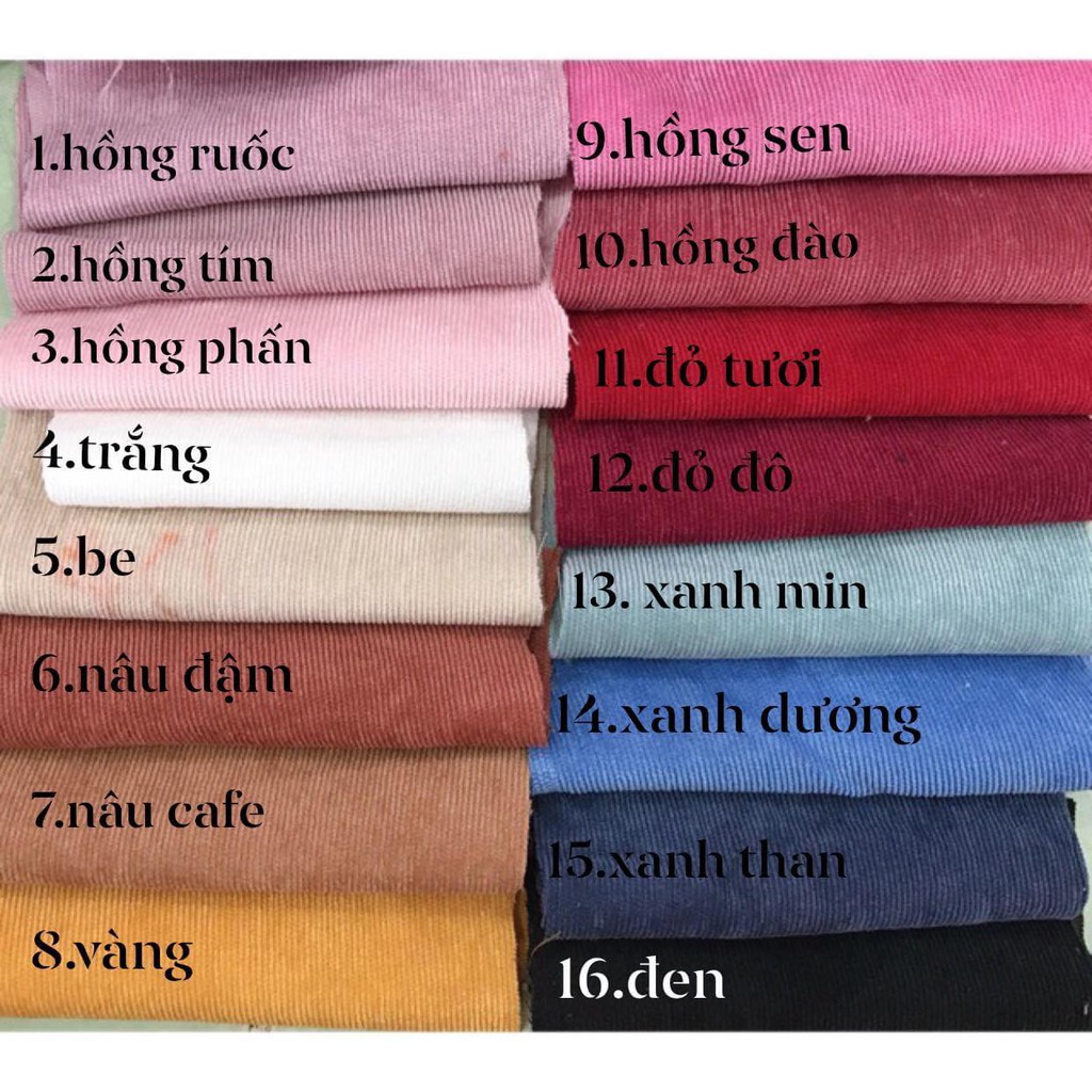 Vải Nhung Tăm Trơn