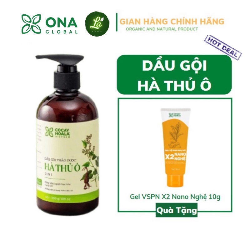 [Tặng Gel X2Nanonghệ] Dầu Gội Thảo .D.ư.ợ.c. Hà Thủ Ô 2In1 Giảm Ngứa Da Đầu - Giảm Rụng Tóc Bạc Tóc - Làm Sạch Gàu Cỏ Cây Hoa Lá