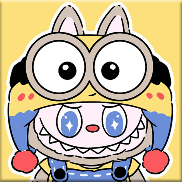 Tranh số hoá tranh sơn dầu tranh tô màu theo số 20x20cm Labubu capybara nhiều hình