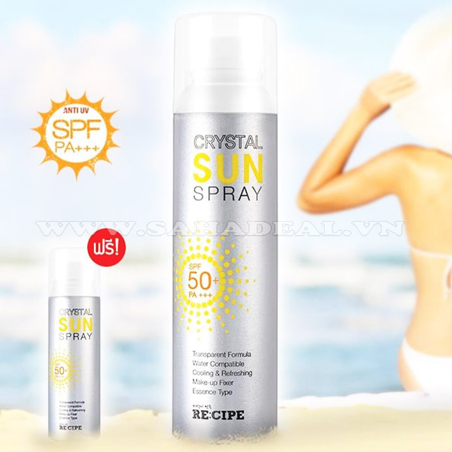 Xịt Chống Nắng Sun Spray Crystal Chuẩn Auth 150Ml