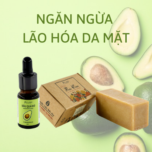 Combo Ngăn Ngữa Lão Hóa Da Mặt (Xà Bông Nghệ + Dầu Bơ 10Ml)