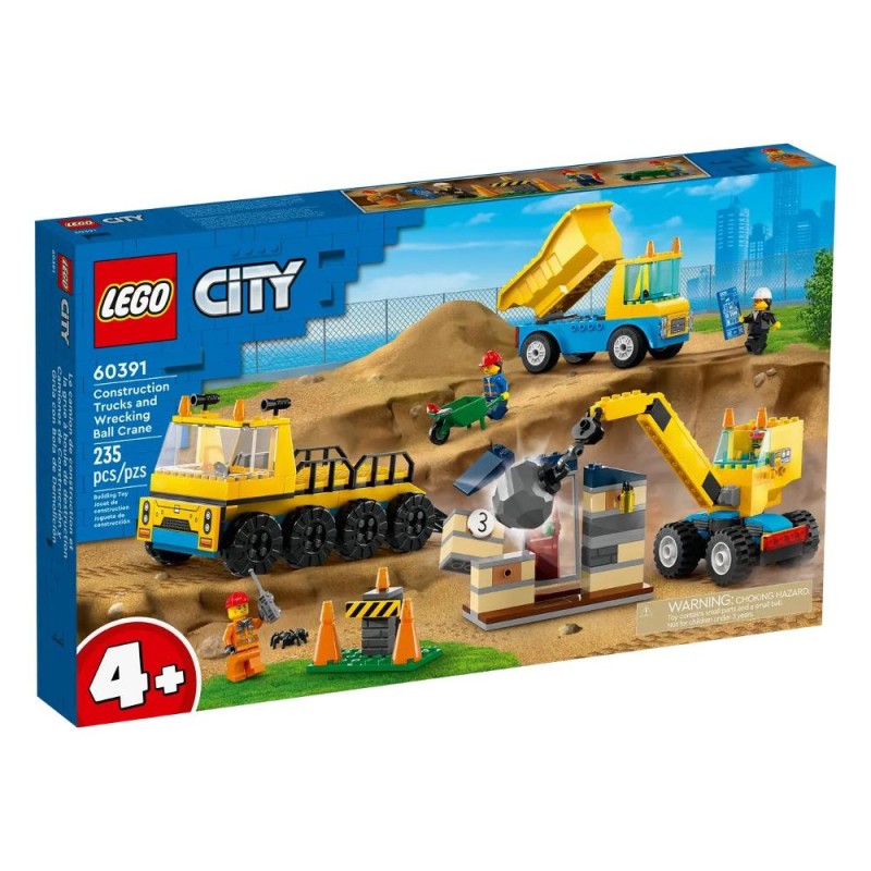 Đồ Chơi Lắp Ráp Xe Tải Và Xe Cần Cẩu Công Trình Lego City 60391