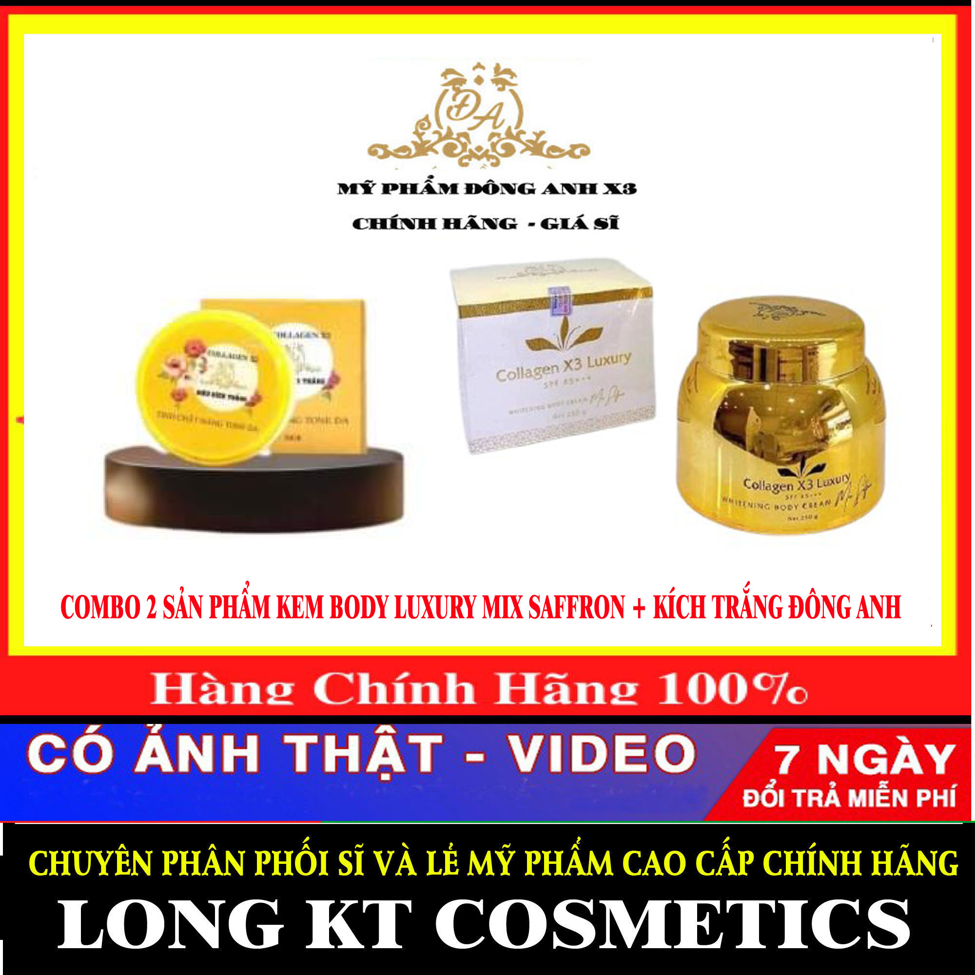 [Team Cào - Chính Hãng - Mỹ Phẩm Đông Anh ] Combo Body Luxury + Kích Trắng X3 - Chính Hãng Bộ Đôi Chăm Sóc Da Hoàn Hảo