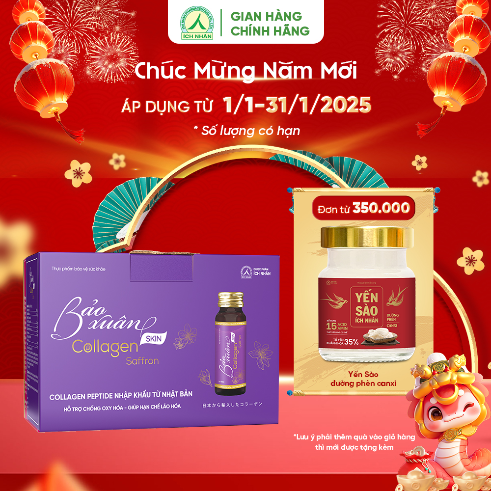 Combo 2 sản phẩm Bảo Xuân Gold và Collagen Bảo Xuân Skin Saffron Giúp Tăng Cường Nội Tiết Tố Nữ Làm 