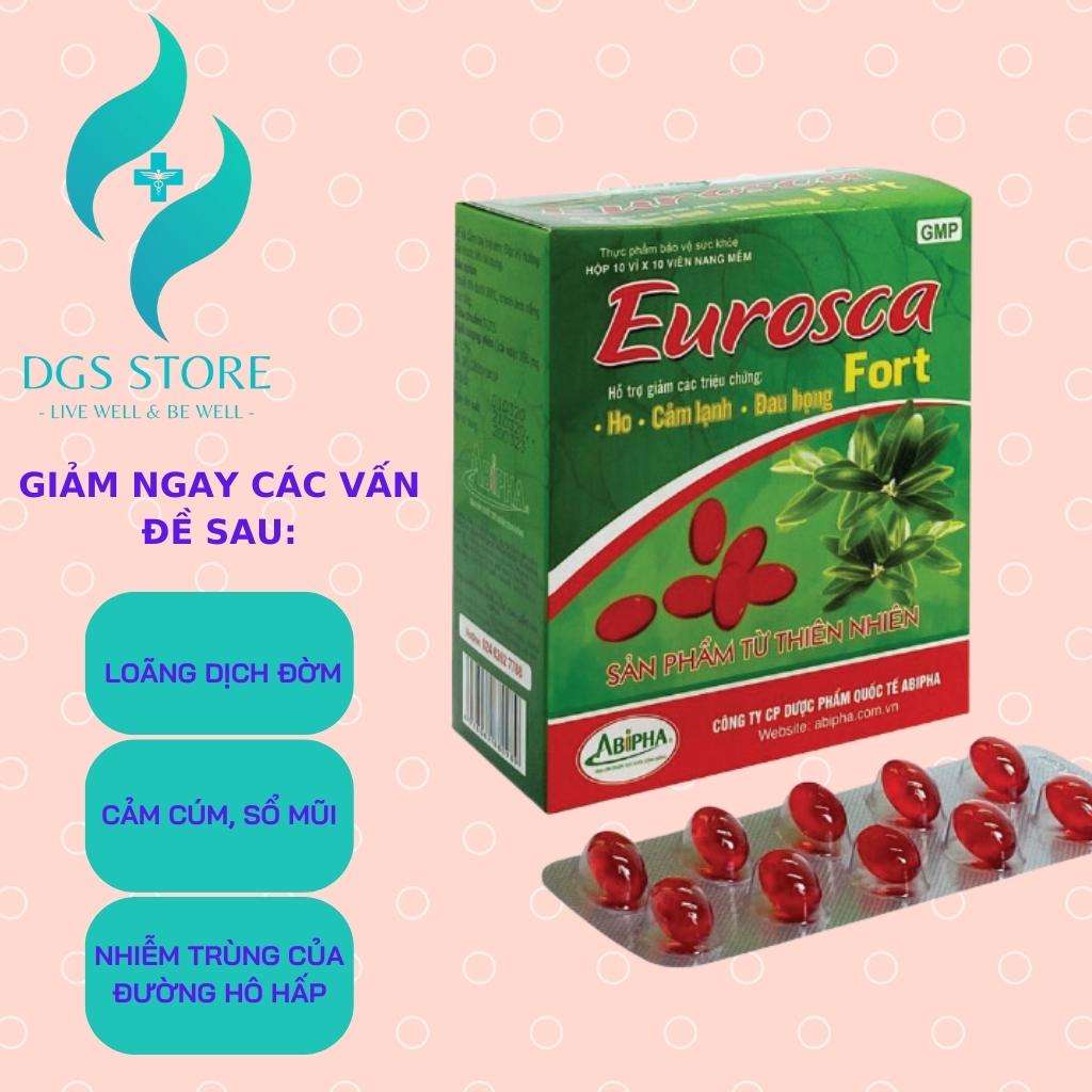 Eurosca Eurosca Fort - Giảm ho thông thoáng mũi giảm các triệu chứng cảm lạnh sổ mũi đau họng