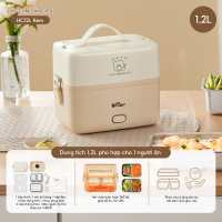 Bộ Hộp Cơm Cắm Điện Bear 2 Tầng 3 Ngăn 1.2L Hâm Nóng Cặp Lồng Cơm Giữ Nhiệt Hộp Cơm Văn Phòng Cắm Điện SB-HC12L