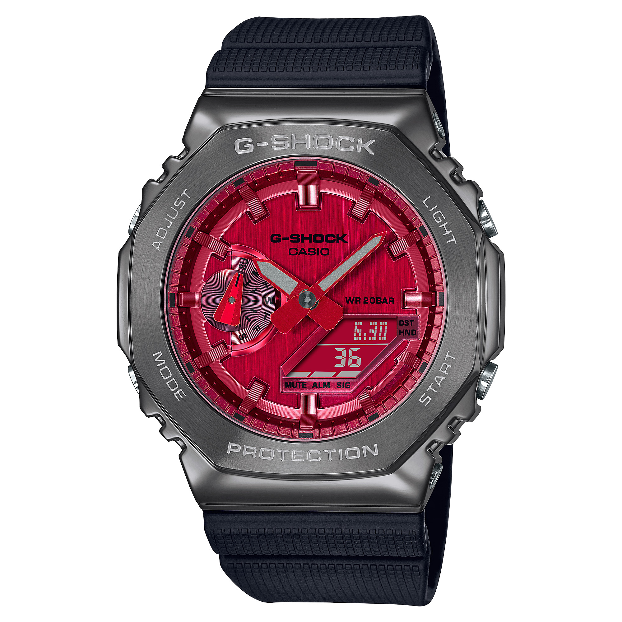 Đồng Hồ Nam Dây Nhựa Casio G-Shock GM-2100B-4A Vỏ Thép Chính Hãng - GM-2100B-4ADR Carbon Core