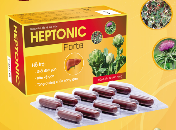 Hộp 50 viên Heptonic Forte-  giải độc gan và bảo vệ gan và tăng cường chức năng gan